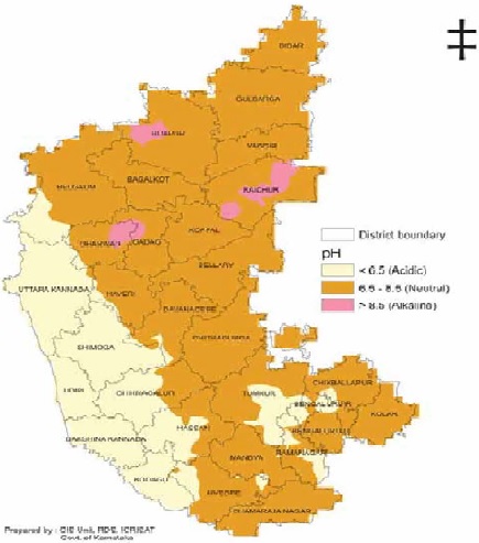 Soil pH status of Karnataka state