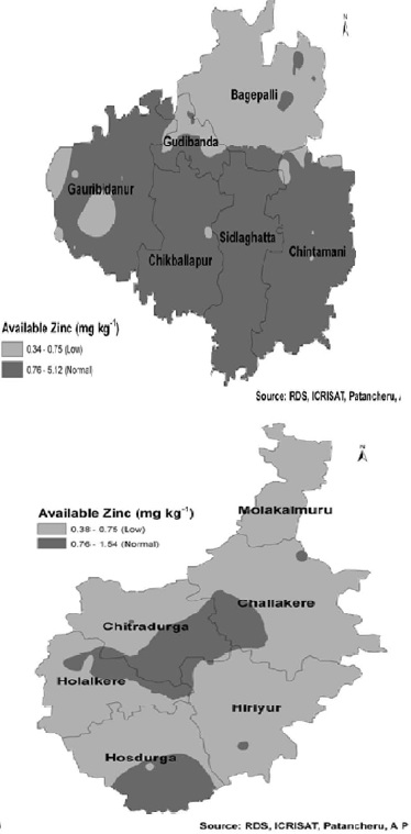 Block level soil Zn status of Chikballapur and Chitradurga district.